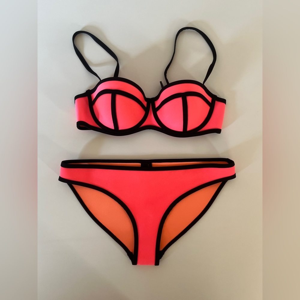 Triangl neon pink bikini two-piece